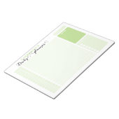Eenvoudige groene daguurpleister van 6.00 - 10.00 notitieblok (Schuin)