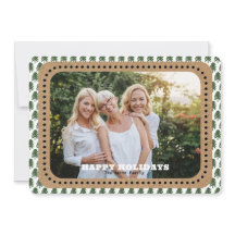 Eenvoudige groene en witte kerstboom