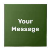 Eenvoudige Groene en Witte Tekst Sjabloon Uw Beric Tegeltje (Voorkant)