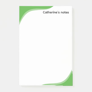 Eenvoudige groene en zwarte golven aanpasbaar post-it® notes