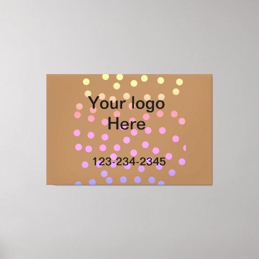 Eenvoudige groene glitter voeg je logo-nummer toe canvas afdruk (Voorkant)