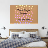 Eenvoudige groene glitter voeg je logo-nummer toe canvas afdruk (Insitu (Slaapkamer))