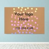 Eenvoudige groene glitter voeg je logo-nummer toe canvas afdruk (Insitu (Houten vloer))