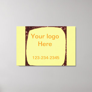 Eenvoudige groene glitter voeg je logo-nummer toe canvas afdruk