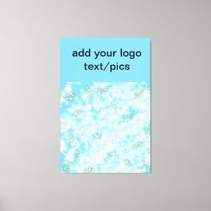 Eenvoudige groene glitter voeg je logo-nummer toe canvas afdruk