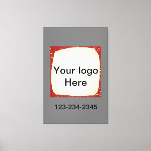 Eenvoudige groene glitter voeg je logo-nummer toe canvas afdruk