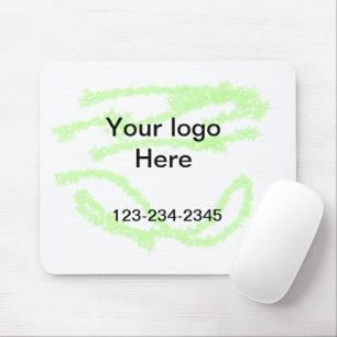 Eenvoudige groene glitter voeg je logo-nummer toe muismat