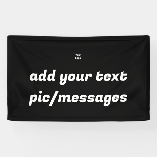 Eenvoudige groene glitter voeg je logo-nummer toe spandoek (Horizontaal)