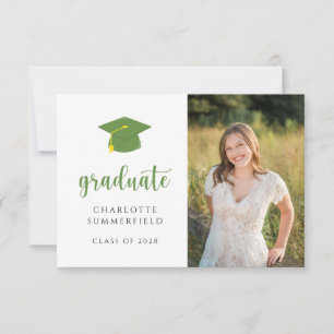 Eenvoudige Groene Goud Gradupverpakking Tassel Uit Kaart
