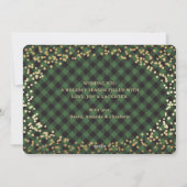 Eenvoudige, groene, goudhoudende kerstkaarten voor feestdagenkaart (Achterkant)