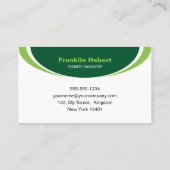 Eenvoudige groene graslandschapsmaaiservice visitekaartje (Achterkant)