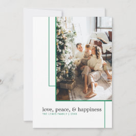 Eenvoudige groene lijn foto vakantie Kaart