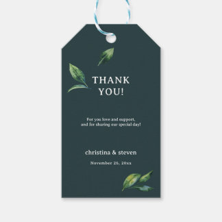 Eenvoudige Groene Minimalistische Trouw Dankjewel Cadeaulabel