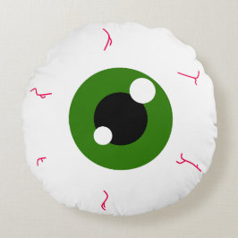 Eenvoudige groene oogbal rond kussen