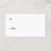 Eenvoudige groene Script Display Douche Informatiekaartje (Achterkant)