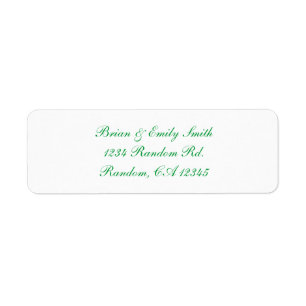 Eenvoudige groene script witte aangepaste labels