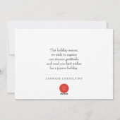 Eenvoudige groene typografie | Vakantiegroet Feestdagenkaart (Achterkant)