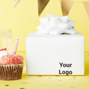 Eenvoudige groene waterverf abstract logo tekst mi cadeaupapier
