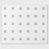 Eenvoudige groene waterverf abstract logo tekst mi cadeaupapier (Vlak)