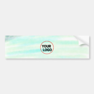 Eenvoudige groene waterverf abstract voeg logo toe bumpersticker