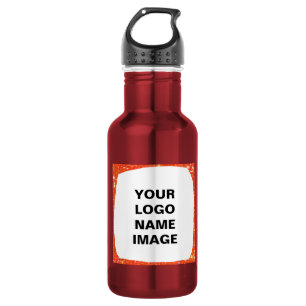 Eenvoudige groene waterverf abstract voeg logo toe waterfles