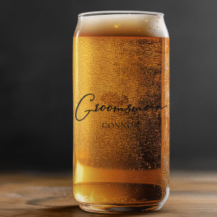 Eenvoudige Groomsman  Tweezijdige bruiloft Blikvorm Glas