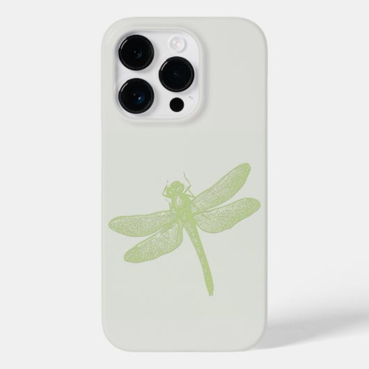 Eenvoudige Grote Groene Gestamde Dragonfly Case-Mate iPhone Case (Achterkant)