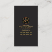 Eenvoudige Grunge Gold Lines Professionele Butler Visitekaartje (Achterkant)