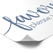 Eenvoudige gunsten | Dusty Blue Wedding Party Even Poster (Hoek)