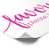 Eenvoudige gunsten | Heet Roze Huwelijkspartij Eve Poster (Hoek)