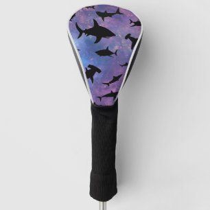 Eenvoudige haai vis kaken walvis oceaan galaxy pat golfheadcover