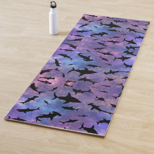 Eenvoudige haai vis kaken walvis oceaan galaxy pat yogamat