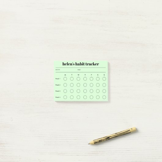 Eenvoudige Habit Tracker notities Post-it® Notes (Op bureau)