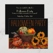 Eenvoudige Halloween-feestuitnodigingen Kaart (Voorkant / Achterkant)