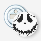Eenvoudige Halloween jack-o-lantaarn pompoen gezic Button Flesopener (Voorkant)