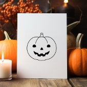 Eenvoudige Halloween pompoen 1x1 Rubberstempel