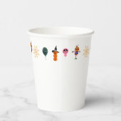 Eenvoudige Halloween Pompoen gezicht spook enge pa Papieren Bekers (Rechts)