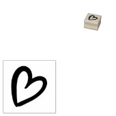 Eenvoudige hand getrokken borstel hart | Motief Rubberstempel (Gestempeld)