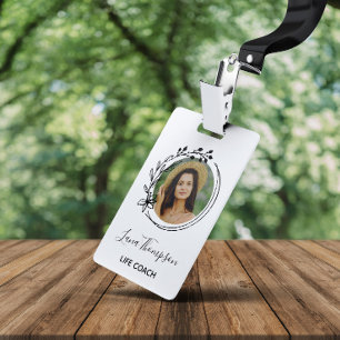 Eenvoudige hand getrokken krans profiel foto badge