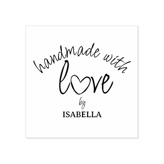 Eenvoudige handgemaakte met liefde, Custom Rubberstempel (Afrduk)