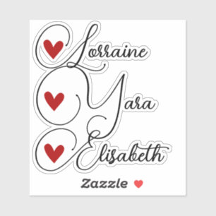 Eenvoudige handgemaakte met liefde hart eenvoudig  sticker