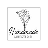 Eenvoudige handgemaakte Wildflower, Custom Rubberstempel (Afrduk)