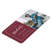 Eenvoudige handgeschreven aankondiging Afstuderen  Magneet (Linkerzijde)