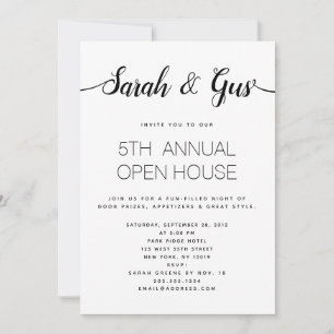 Eenvoudige handgeschreven kalligrafie zwart en wit kaart