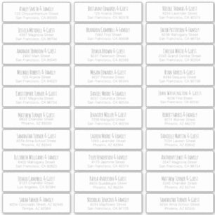 Eenvoudige Handgeschreven Namen van de Huwelijksga Sticker