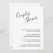Eenvoudige handgeschreven Script Couples Shower Kaart (Voorkant / Achterkant)