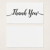 Eenvoudige handgeschreven script kalligrafie dank visitekaartje (Voorkant /achterkant)