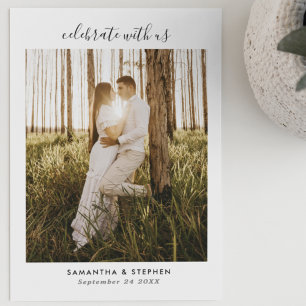 Eenvoudige handgeschreven uitnodiging voor het sch