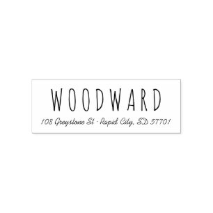 Eenvoudige handletter script retour adres stempel