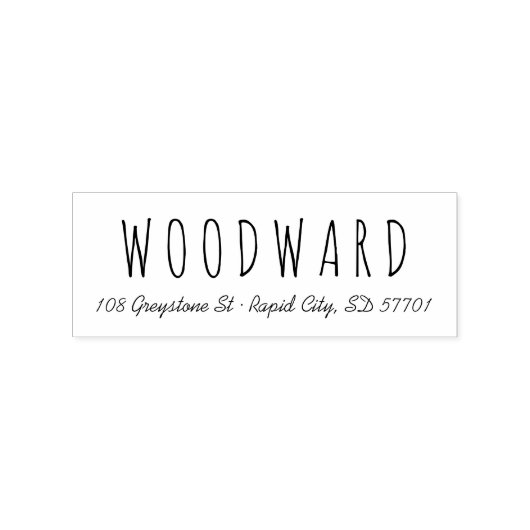 Eenvoudige handletter script retour adres stempel (Afrduk)